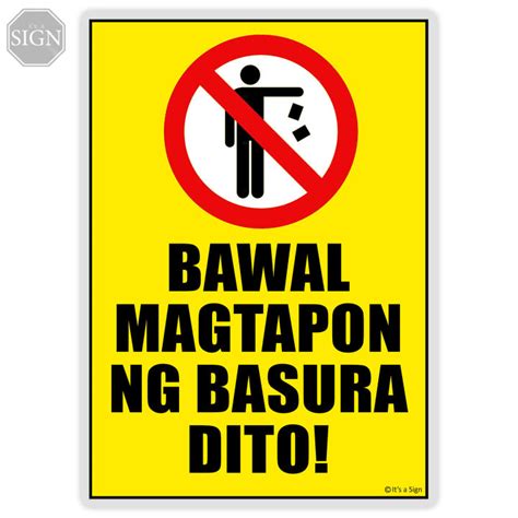 signage para sa basura|Laminated Signages .